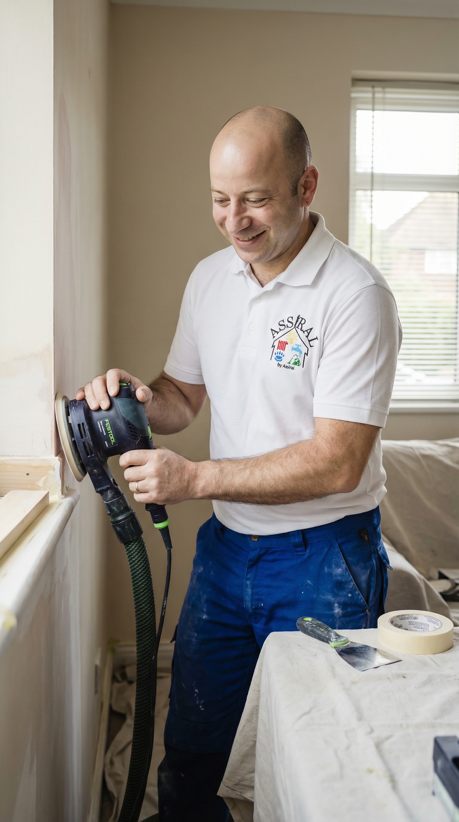 Adrian completing refurbishment work